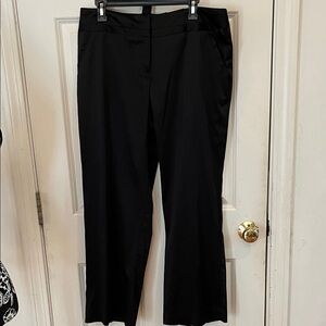 George size 16 black high waist wide leg satin trousers NWT